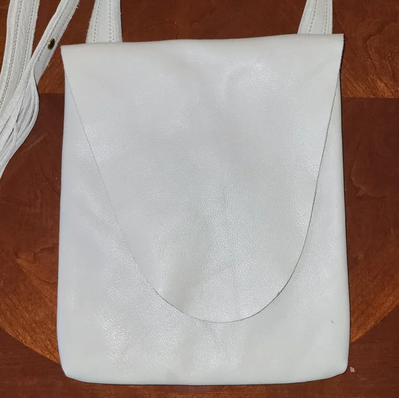 Hobo Cream Suede Genuine Leather Crossbody Bag - Picture 2 of 12